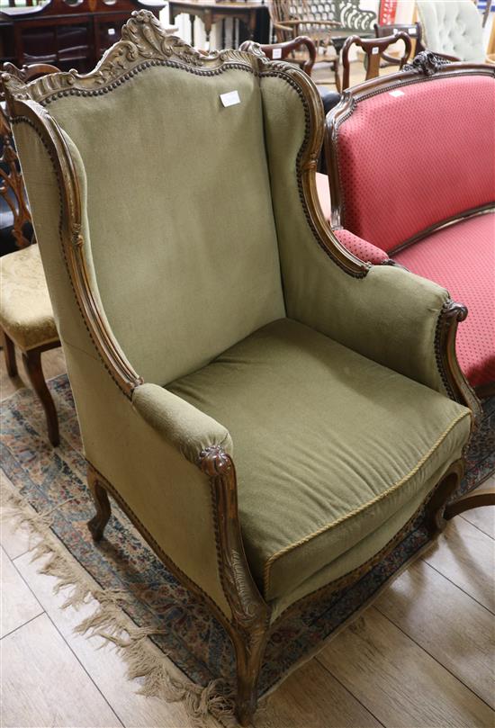 A French walnut armchair